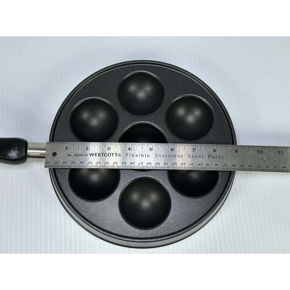 2 NORDIC WARE Ebelskiver Filled‎ Pancake Pan 7 Cavities Spherical